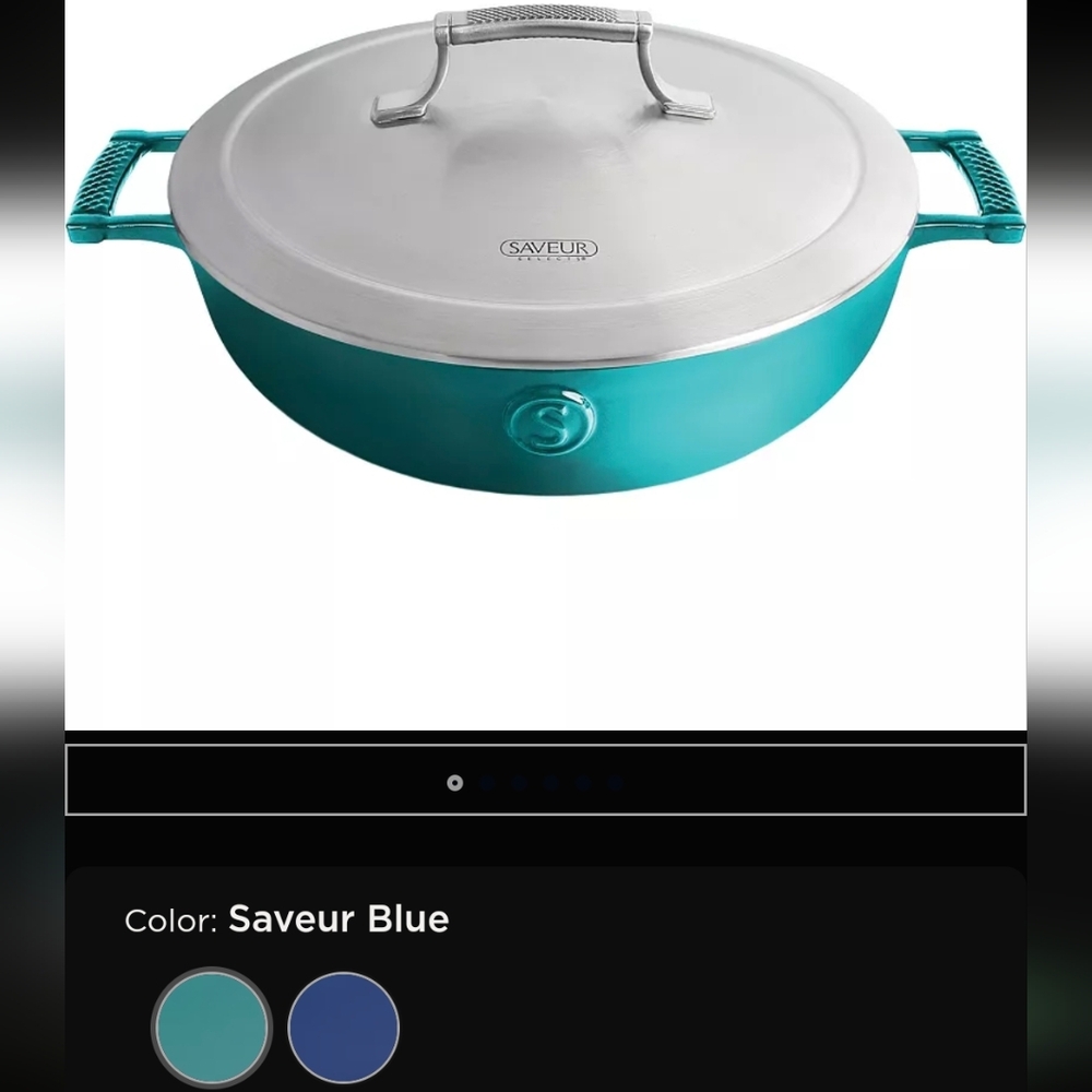 NWT SAVEUR SELECTSVoyage Series Enameled Cast Iron Braiser Dutch Oven 4.5 Qt - Picture 2 of 10